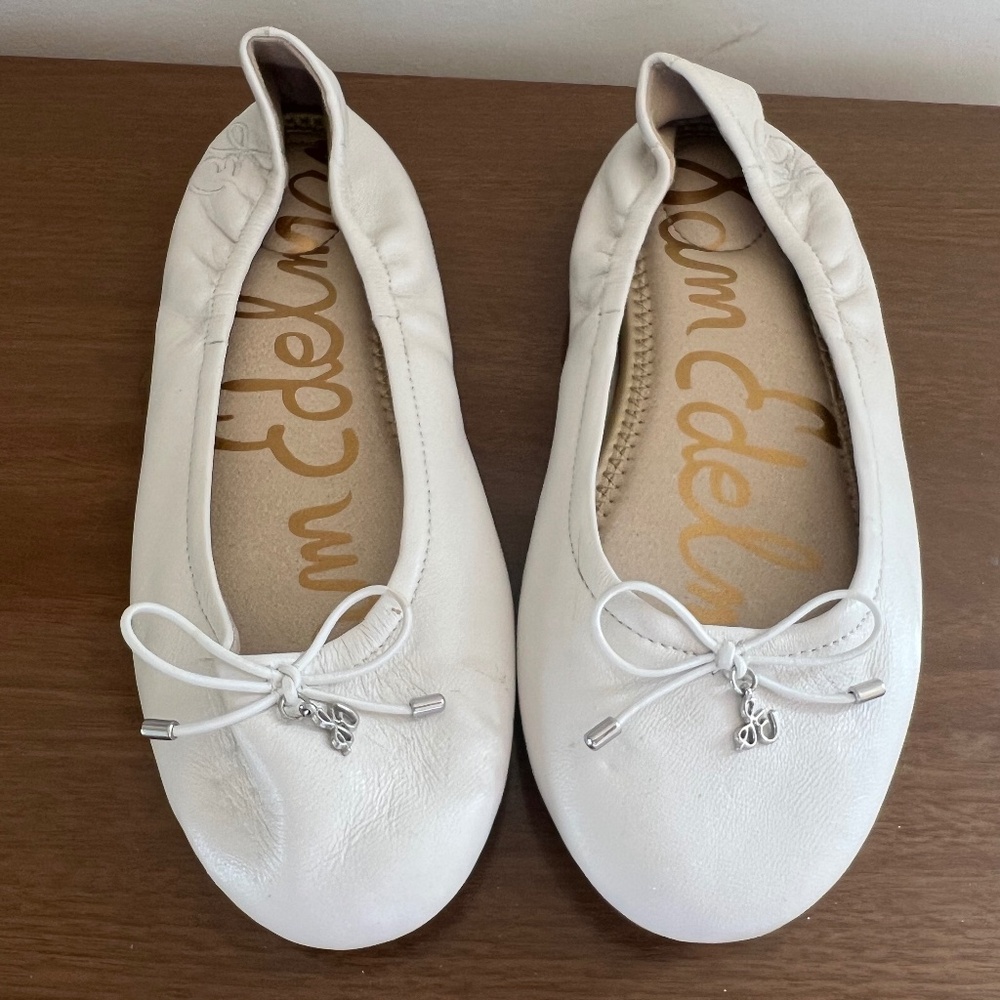 Sam Edelman Ballet Flats, Girls size 4, White
